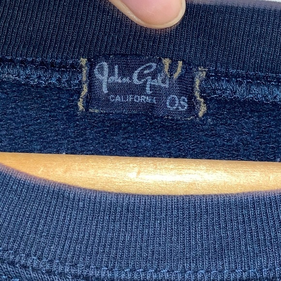 Dark Navy Blue and White Striped Crew Neck - Picture 3 of 3